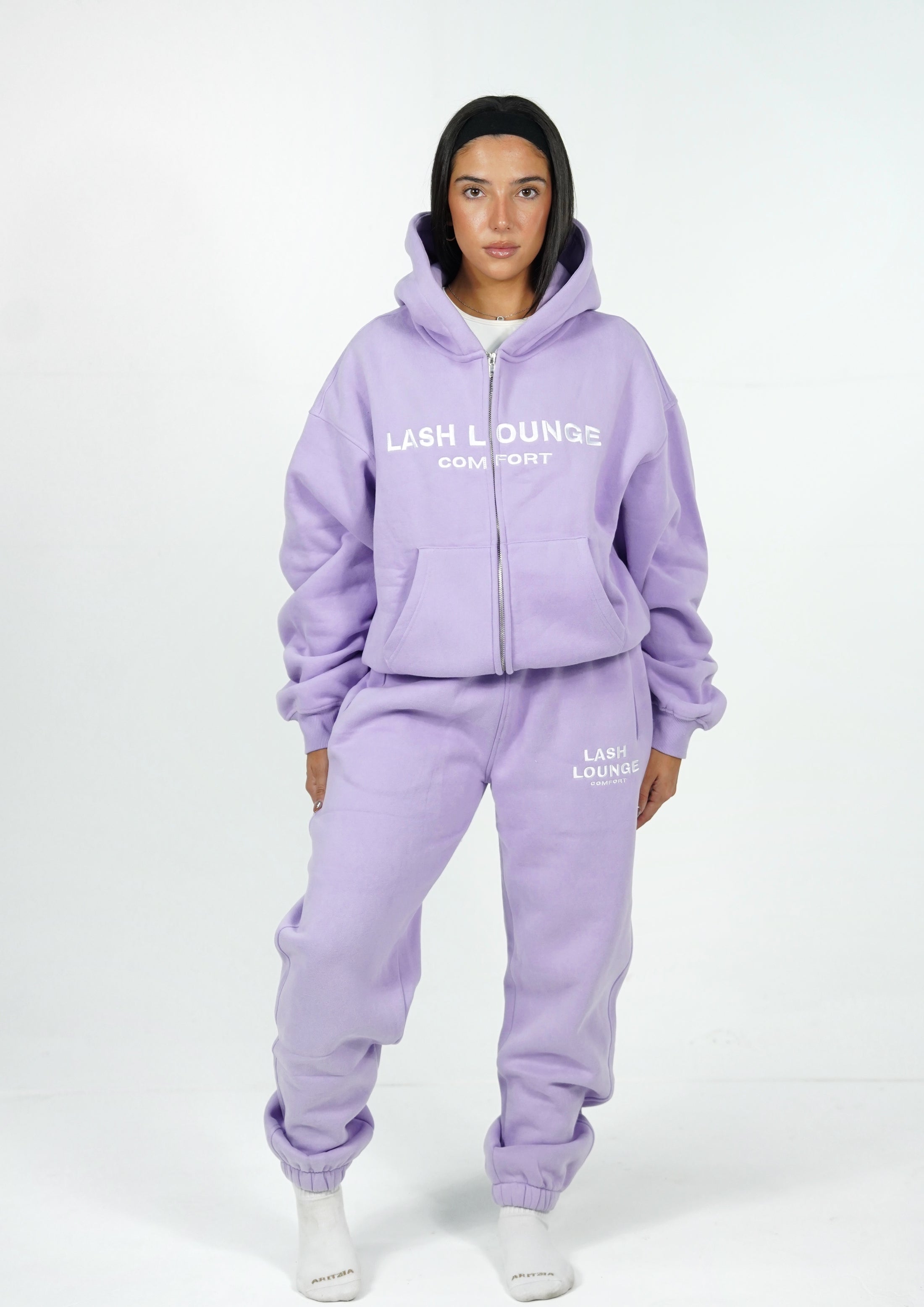 Lavender boyfriend zip