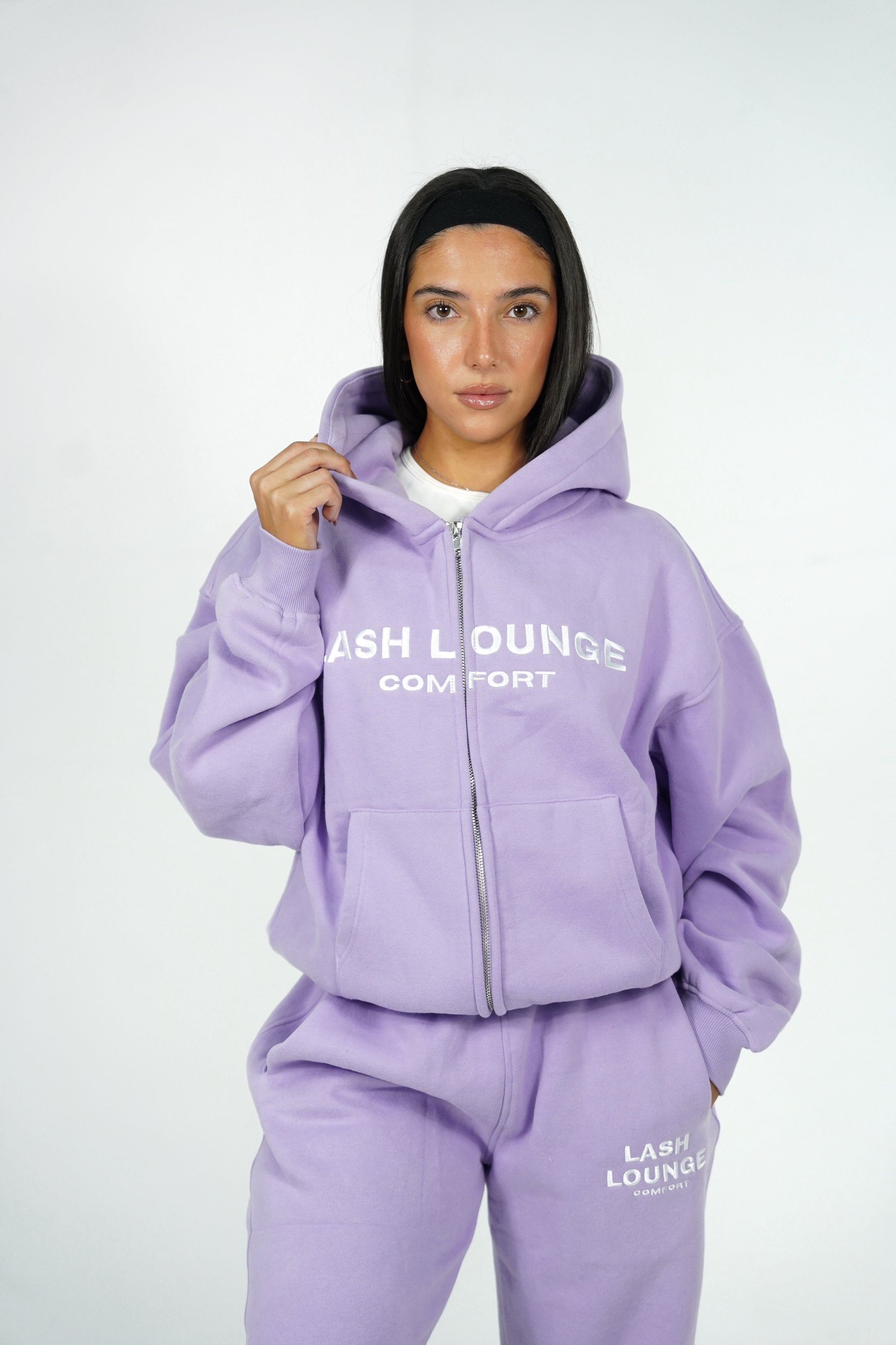 Lavender boyfriend zip